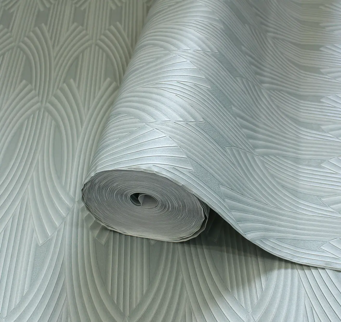 Green Embossed Wallpaper – Natural Elegance (24102-4)